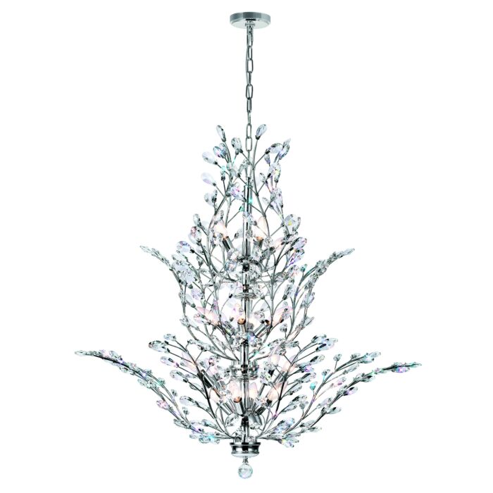 CWI Ivy 18 Light Chandelier With Chrome Finish