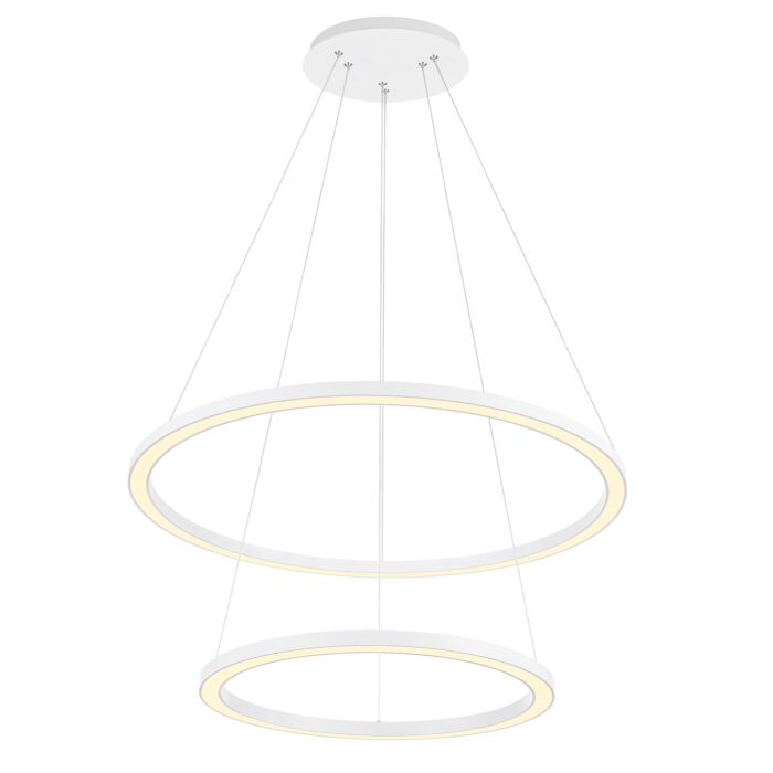 CWI Chalice LED Chandelier With White Finish