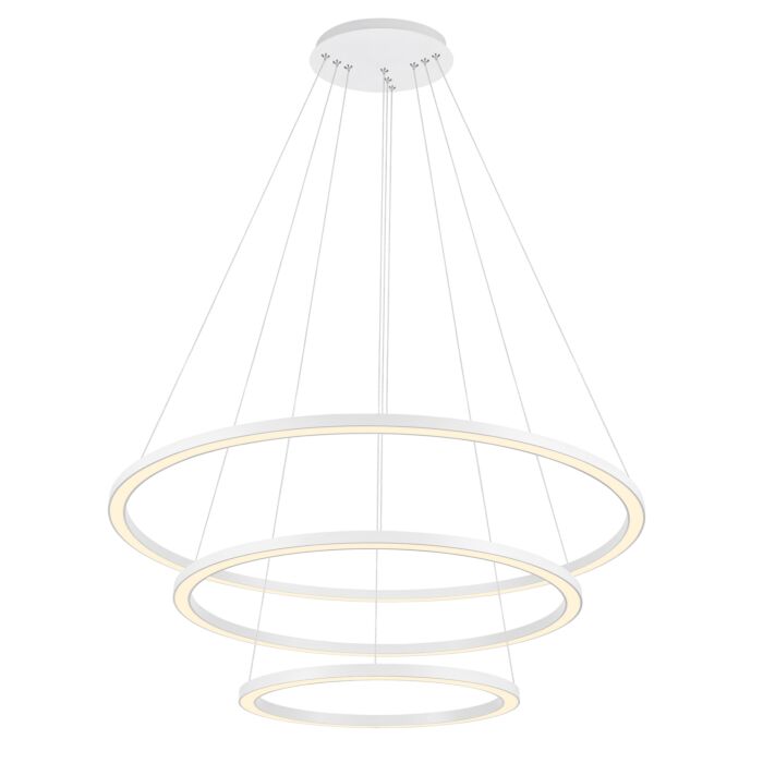 CWI Chalice LED Chandelier With White Finish
