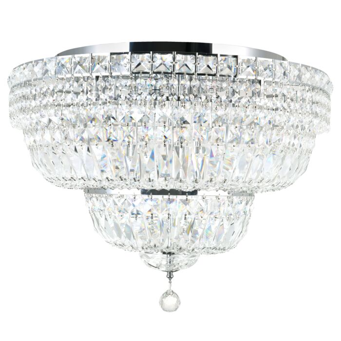 CWI Stefania 16 Light Bowl Flush Mount With Chrome Finish