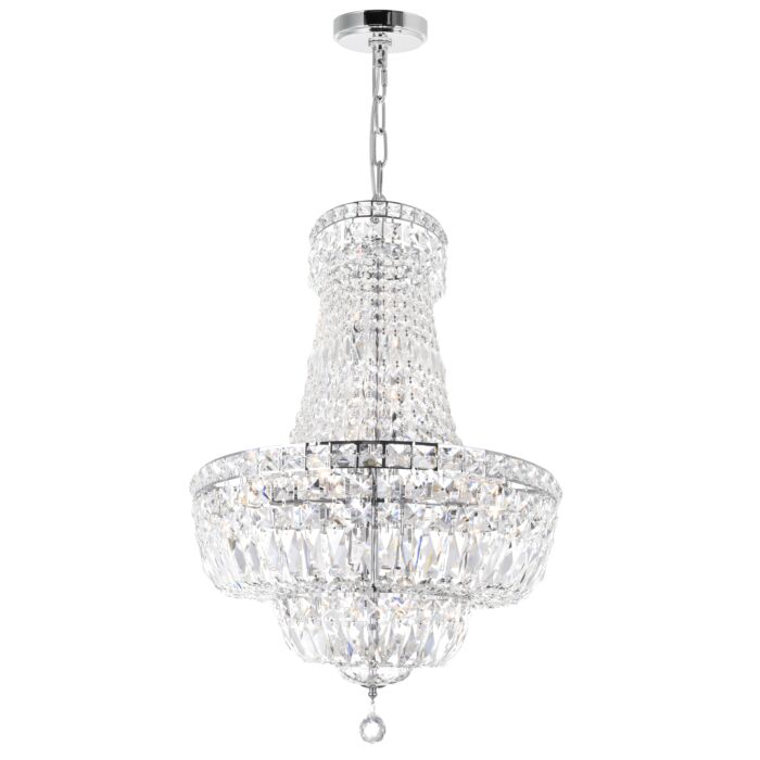 CWI Stefania 17 Light Down Chandelier With Chrome Finish