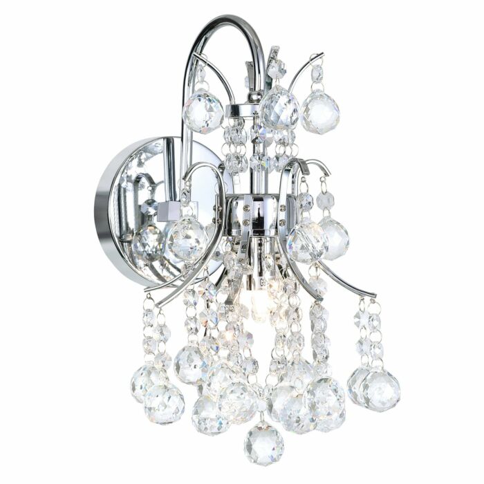 CWI Princess 1 Light Wall Sconce With Chrome Finish