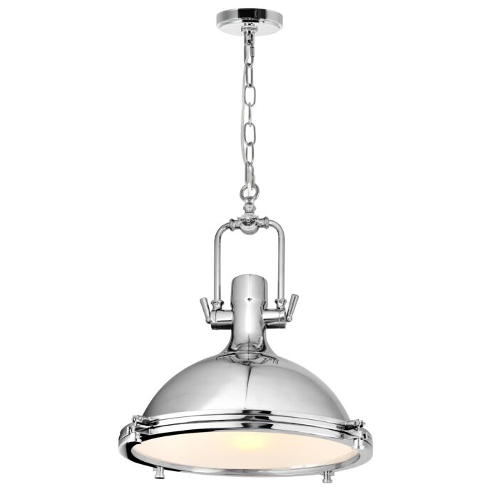 CWI Show 1 Light Down Pendant With Chrome Finish