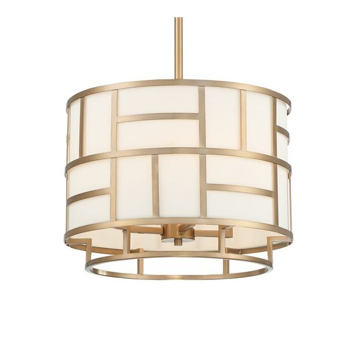 Libby Langdon for Crystorama Danielson 13 Inch Transitional Chandelier in Vibrant Gold