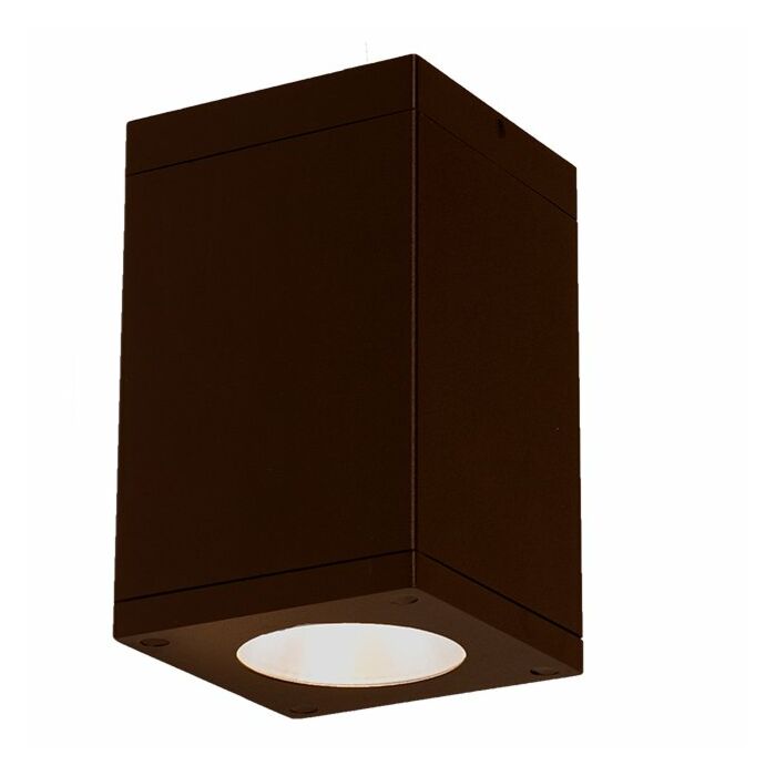 WAC Cube Arch 4000K 6 Inch Outdoor Ceiling Light in Bronze