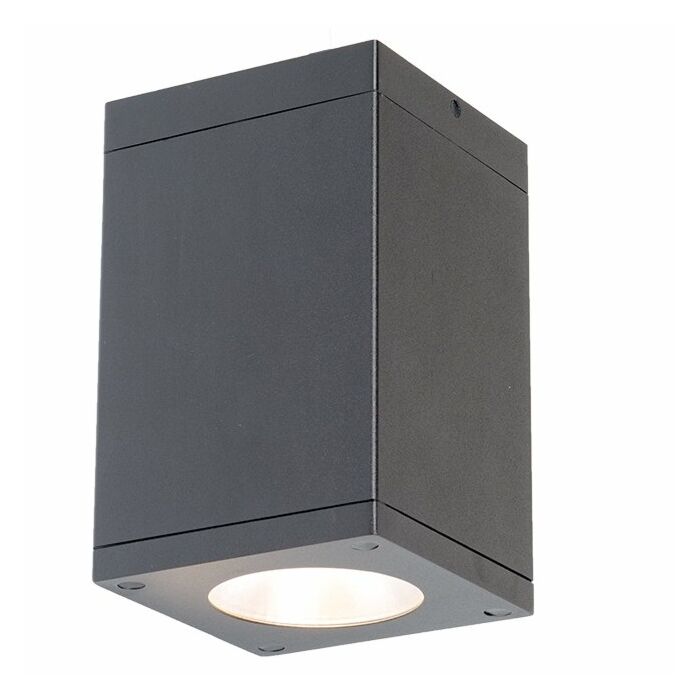 WAC Cube Arch 4000K 6 Inch Outdoor Ceiling Light in Graphite