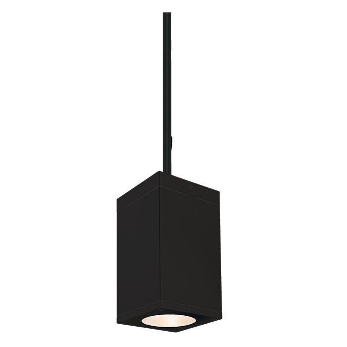WAC Cube Arch 3000K 7 Inch Outdoor Hanging Light in Black