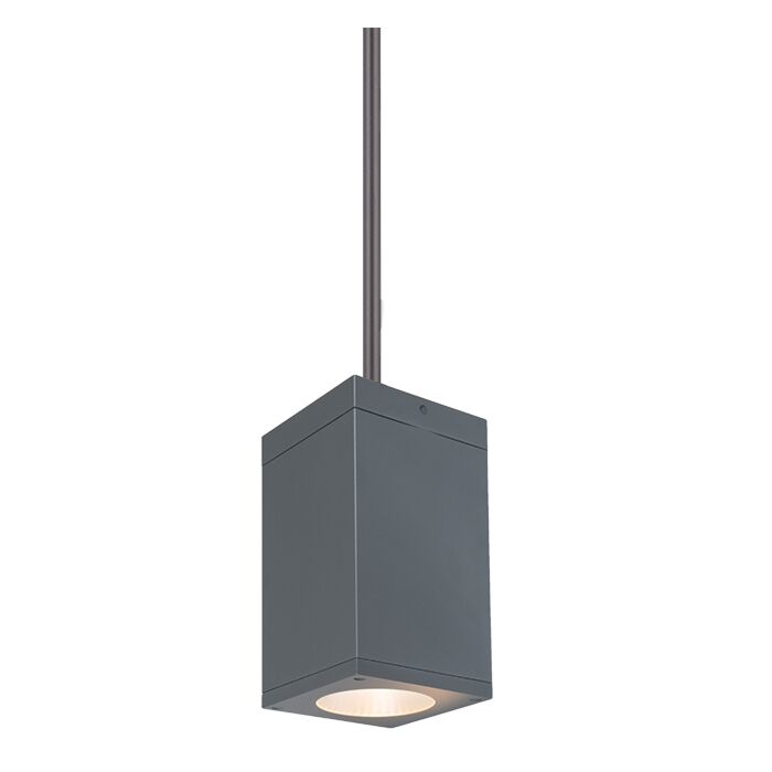 WAC Cube Arch 3000K 7 Inch Outdoor Hanging Light in Graphite