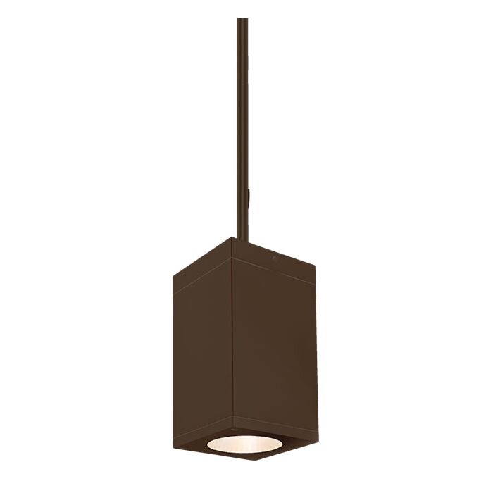 WAC Cube Arch 4000K 10 Inch Outdoor Hanging Light in Bronze