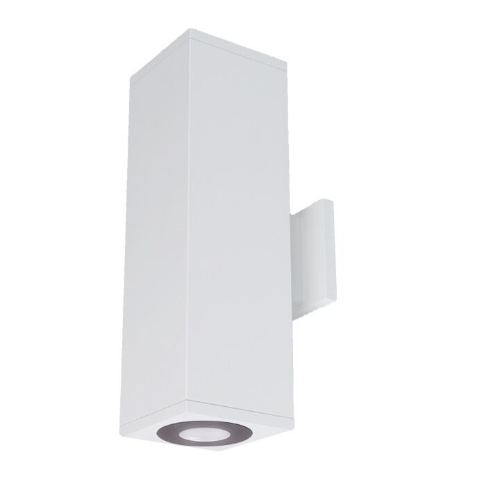 WAC Cube Arch 4000K 2 Light Tall Outdoor Wall Light in White