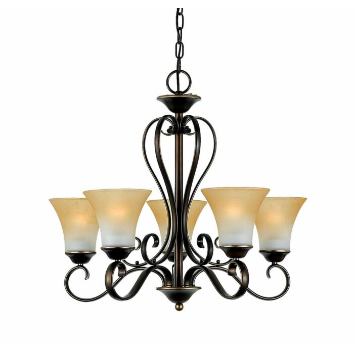 Quoizel Duchess 5 Light 22 Inch Traditional Chandelier in Palladian Bronze