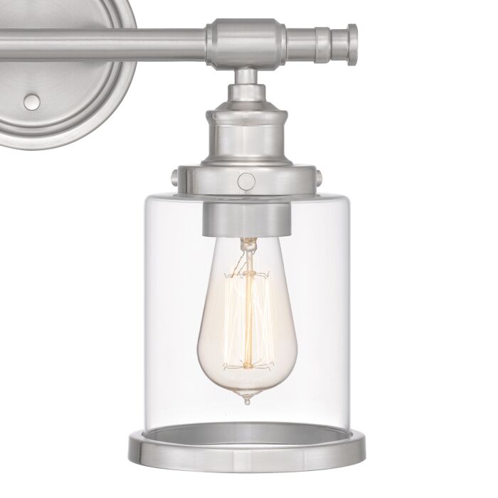 Dixie 2-Light Bathroom Vanity Light in Brushed Nickel