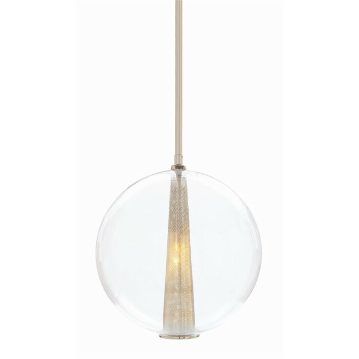 Arteriors Laura Kirar 14 Inch Adjustable Pendant in Polished Nickel