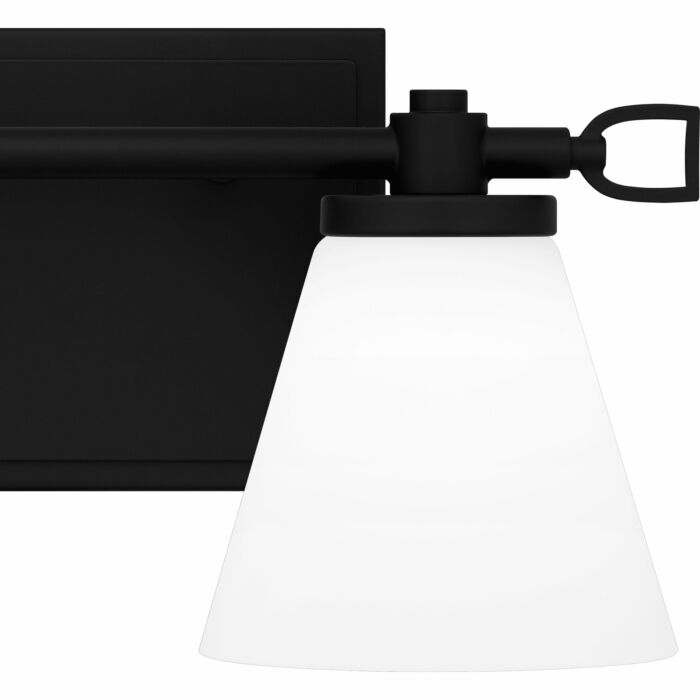 Daniels 0-Light Bathroom Vanity Light in Matte Black