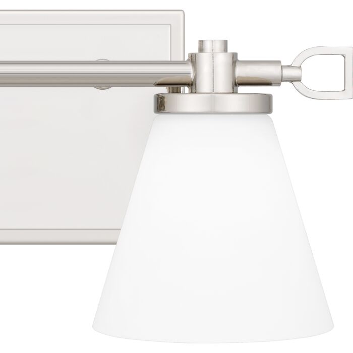 Daniels 0-Light Bathroom Vanity Light in Polished Nickel