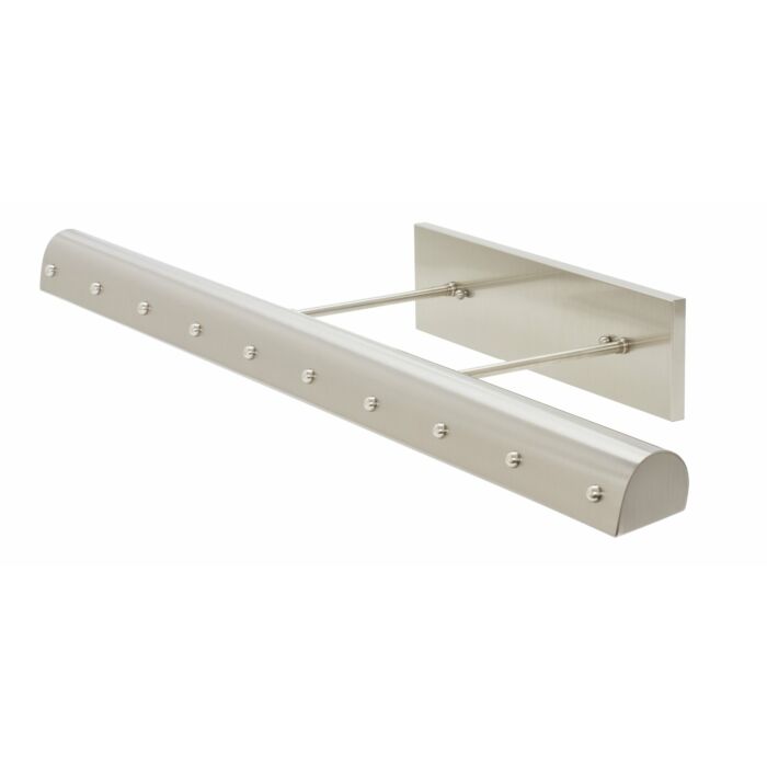 House of Troy Traditional 36 Inch Picture Light in Satin Nickel with Polished Nickel Accents