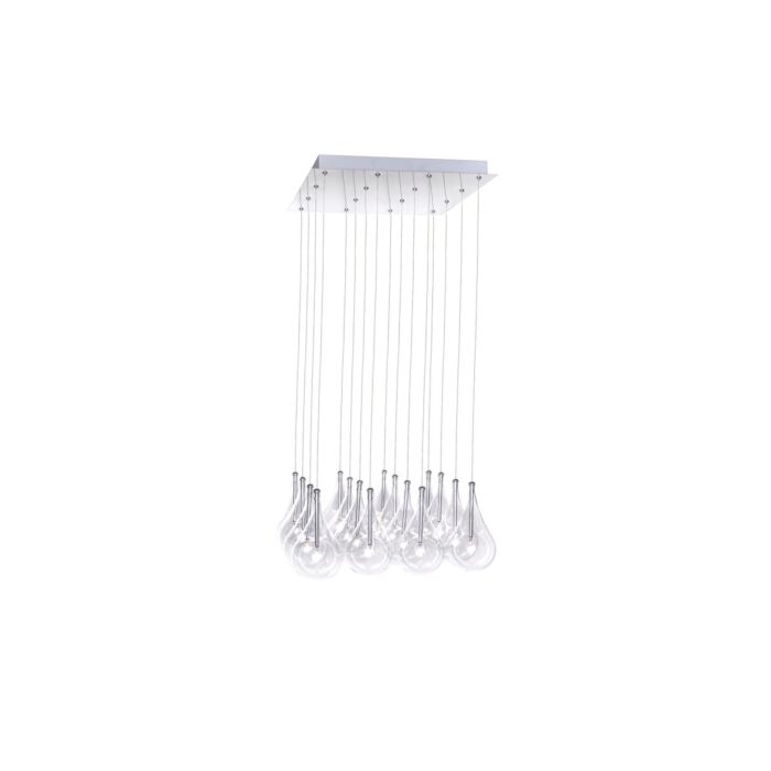 ET2 Larmes 16 Light Xenon Pendant, Polished Chrome