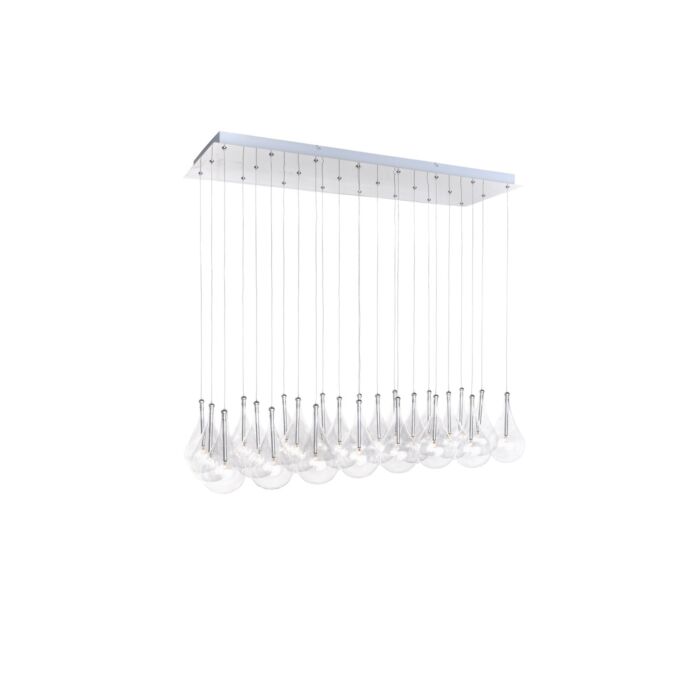 ET2 Larmes 24 Light Xenon Pendant, Polished Chrome