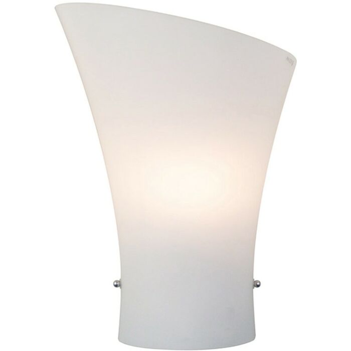 ET2 Conico 8.5 Inch Opal White Glass Wall Sconce in Satin Nickel