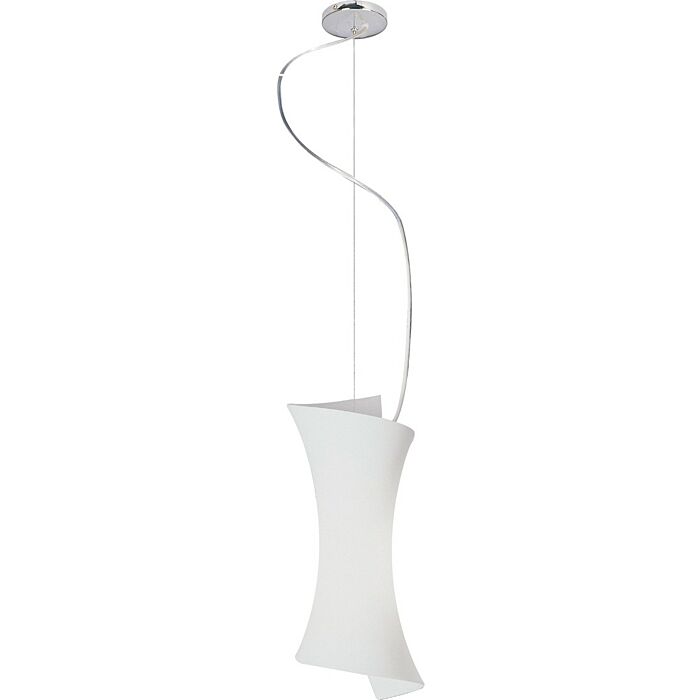 ET2 Conico 5.5 Inch Opal White Glass Pendant in Satin Nickel