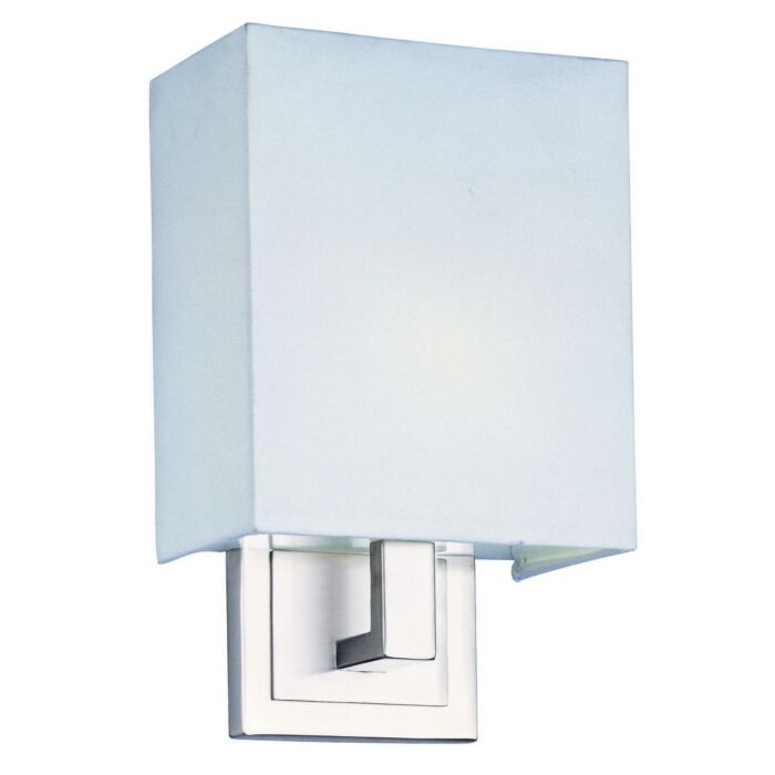 ET2 Edinburgh LED 2 Light White Glass Wall Sconce in Satin Nickel