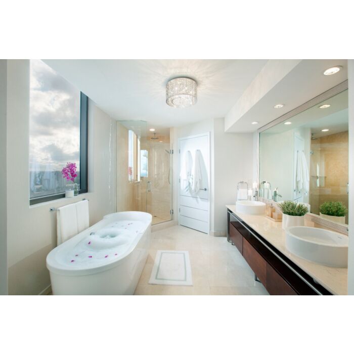 ET2 Inca 7 Light Drum Flush Mount in Polished Chrome