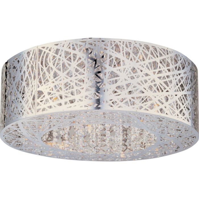 ET2 Inca 9 Light Drum Flush Mount, Polished Chrome