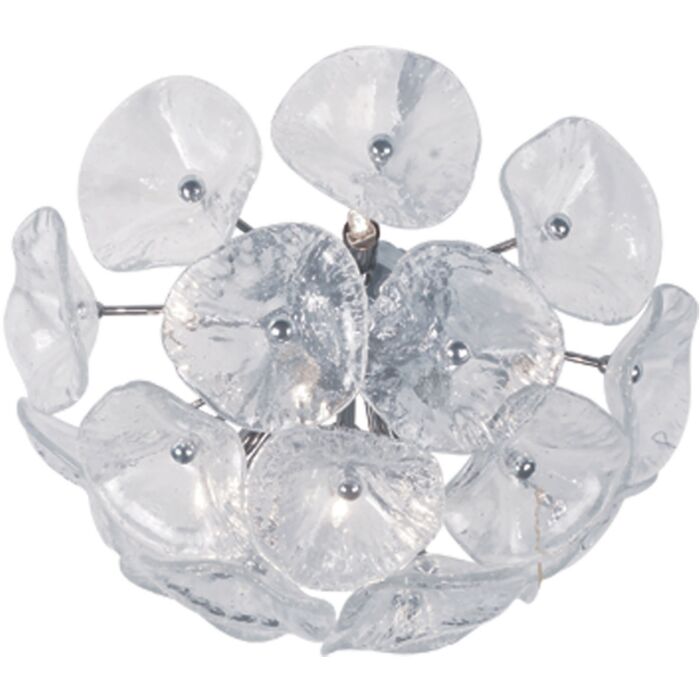 ET2 Fiori 8 Light Bowl Flush Mount, Polished Chrome