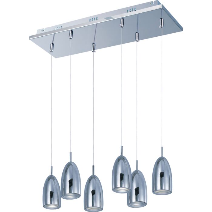 ET2 Bullet 6 Light Pendant in Polished Chrome