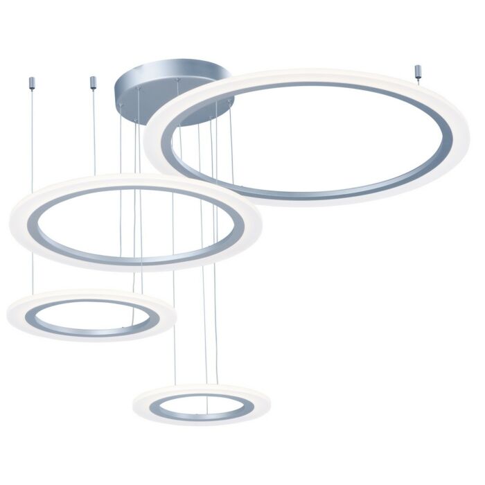 ET2 Saturn II LED 44.25 Inch 4 Light Pendant in Matte Silver