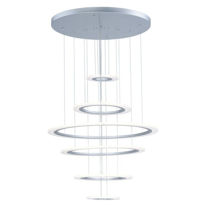 ET2 Saturn II LED 30 Inch 6 Light Pendant in Matte Silver