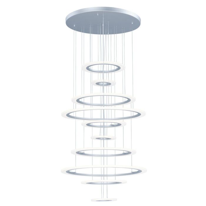 ET2 Saturn II LED 30 Inch 10 Light Pendant in Matte Silver