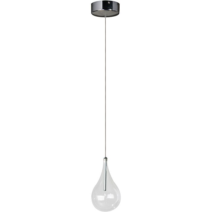 ET2 Larmes 1 Light Xenon Mini Pendant, Polished Chrome
