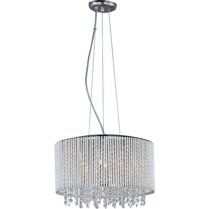 ET2 Spiral 7 Light Xenon Drum Pendant in Polished Chrome