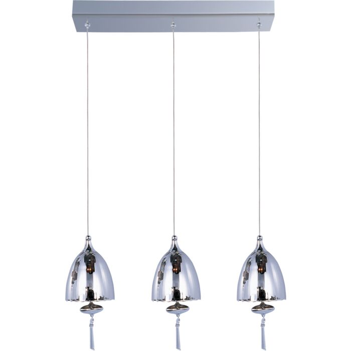 ET2 Chute 3 Light Pendant, Polished Chrome