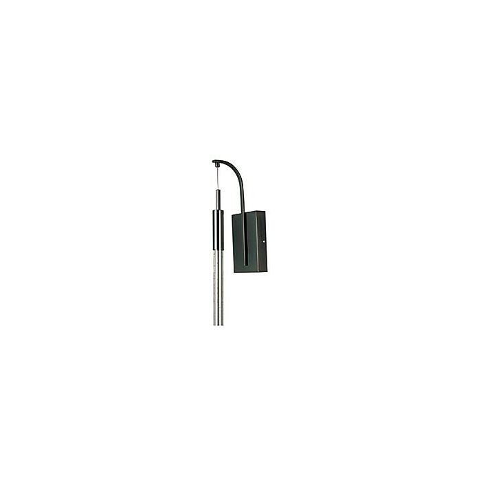ET2 Scepter 19 Inch Bubble Glass Wall Sconce in Black Chrome
