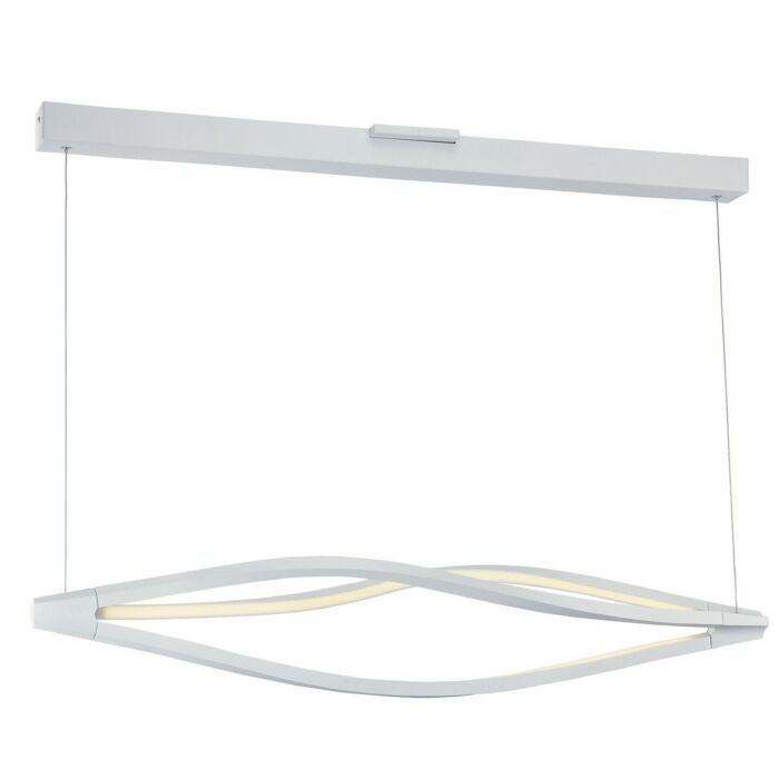 ET2 Cyclone LED 42.25 Inch 3 Light Matte White Linear Pendant in Matte White