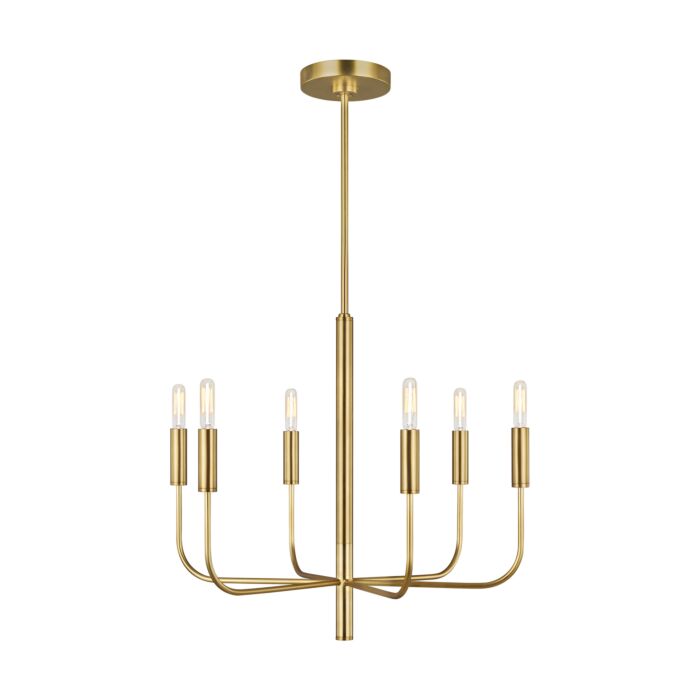Brianna 6 Light Chandelier in Burnished Brass by Ellen Degeneres