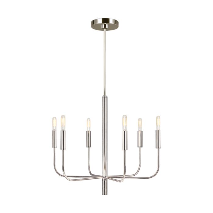 Brianna 6 Light Chandelier in Polished Nickel by Ellen Degeneres