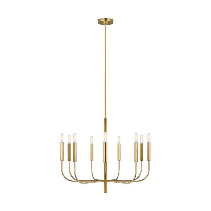 Brianna 9 Light Chandelier in Burnished Brass by Ellen Degeneres