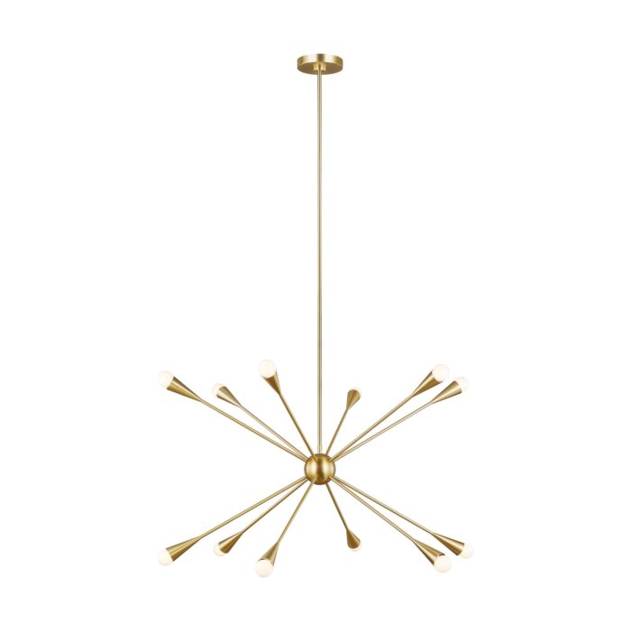 Jax 12 Light Chandelier in Burnished Brass by Ellen Degeneres