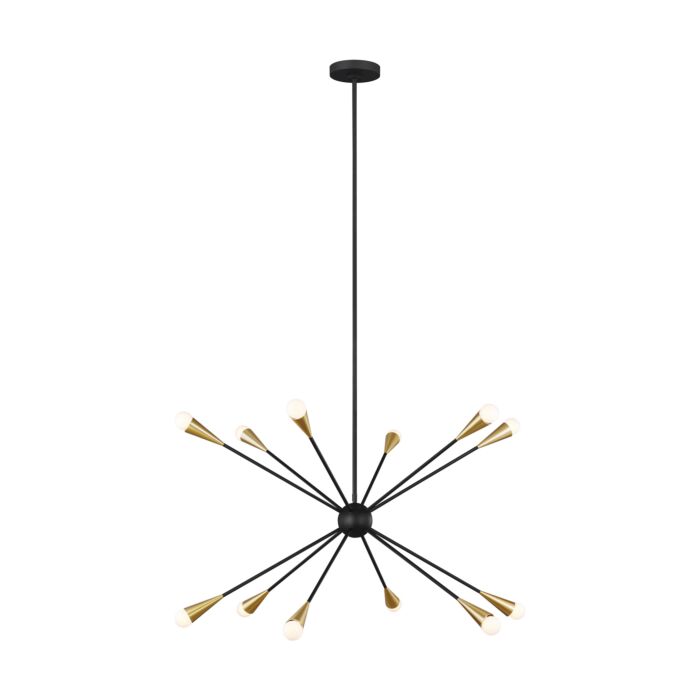 Jax 12 Light Chandelier in Midnight Black by Ellen Degeneres