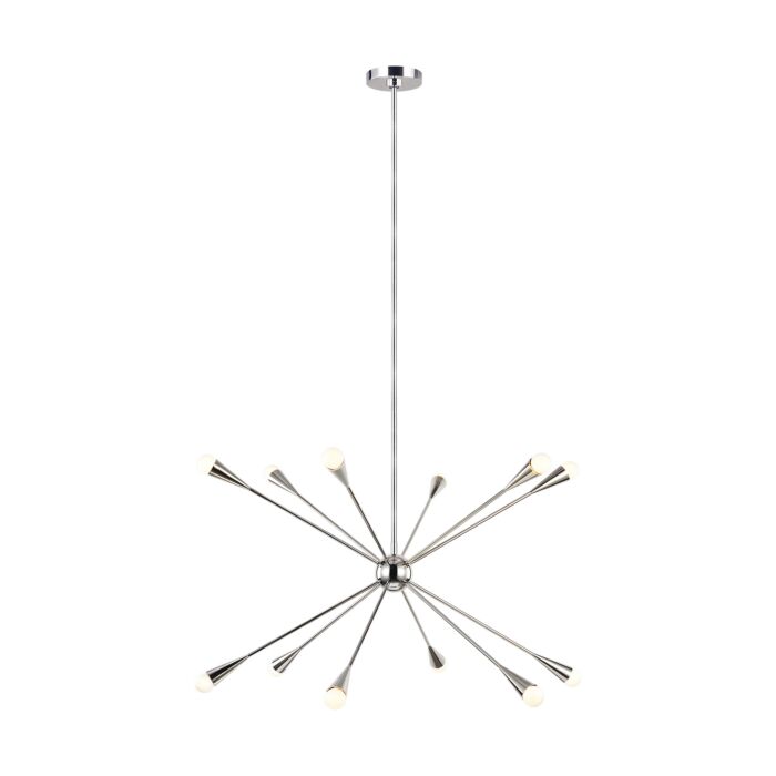 Jax 12 Light Chandelier in Polished Nickel by Ellen Degeneres
