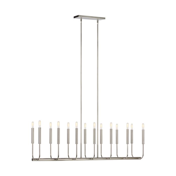 Brianna 14 Light Kitchen Island Light in Polished Nickel by Ellen Degeneres