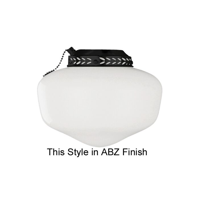 Craftmade 1 Light Universal Fan Light Kit in Aged Bronze Brushed with Cased White Glass