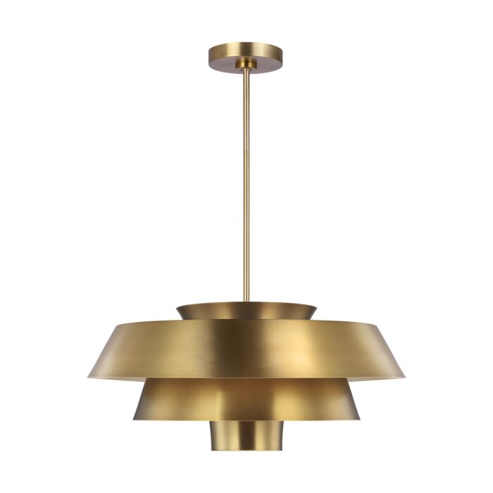 Brisbin Pendant Light in Burnished Brass And Matte White by Ellen Degeneres