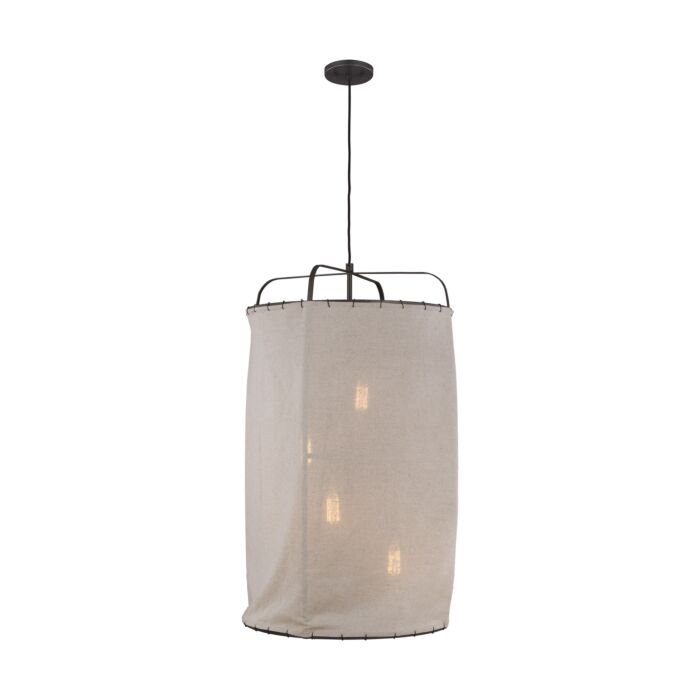 Dunne 4 Light Pendant Light in Aged Iron by Ellen Degeneres