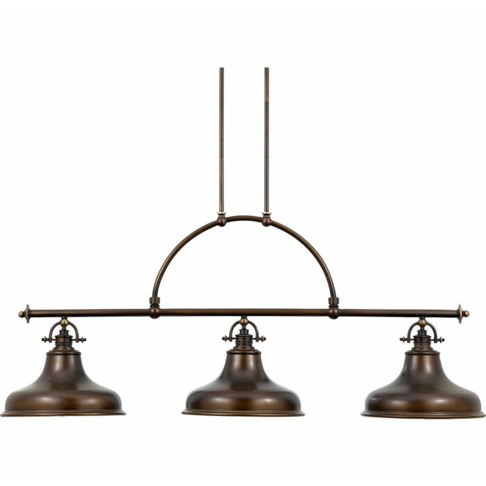 Quoizel Emery 3 Light 53 Inch Kitchen Island Light in Palladian Bronze