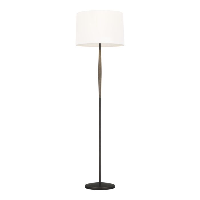 Ferrelli Floor Lamp in Weathered Oak Wood And Aged Pewter by Ellen Degeneres
