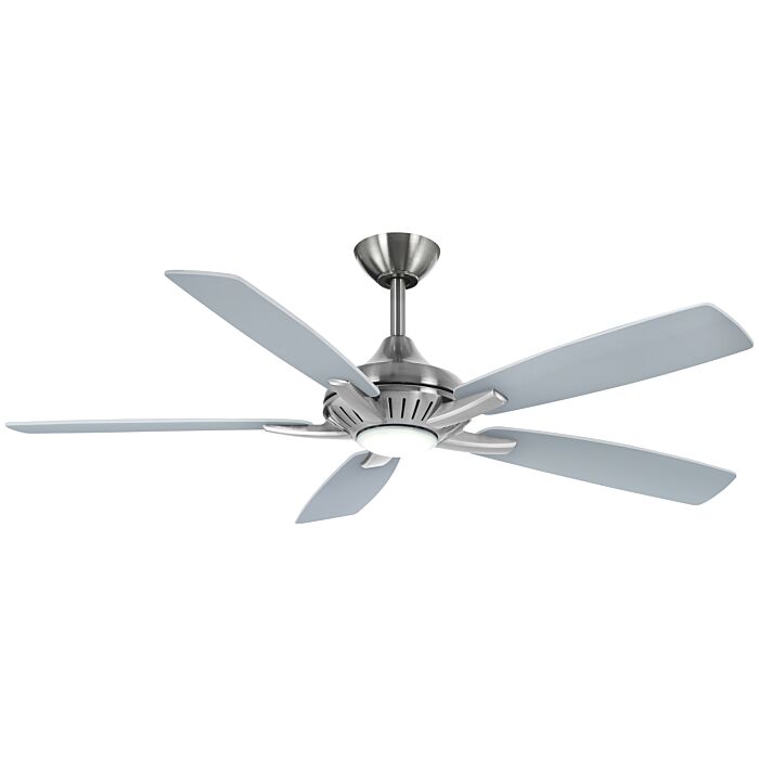 Minka Aire Dyno 52 Inch Indoor Ceiling Fan in Brushed Nickel with Silver